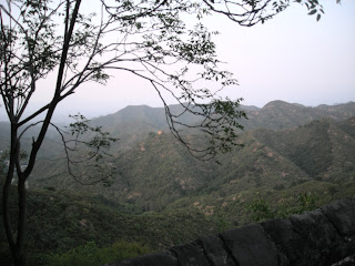 Looking out from the Great Wall