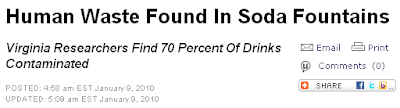 Human waste found in soda fountains