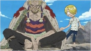 Sanji safe childhood with red legs.