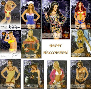 Preview sheet for Bench Warmer 2012 Halloween trading cards