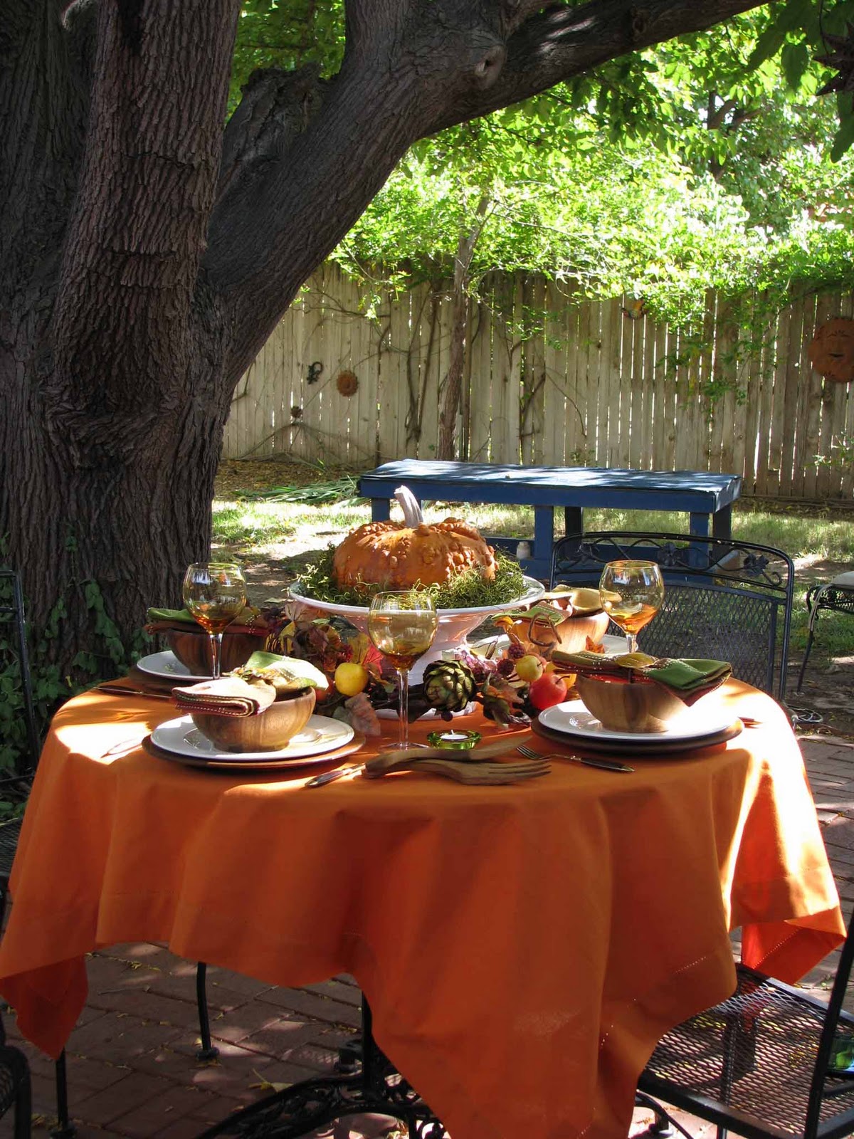 the pumpkin centerpieces