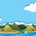 Vector Cartoon Island Wallpaper 
