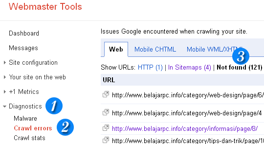 Cara Mendeteksi Crawl Error