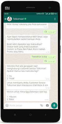 Operator Robot Telkomsel Whatsapp