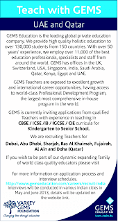 Vacancies in GEMS ---UAE & Qatar