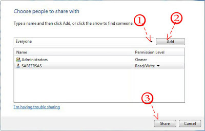 share folder to every one in windows