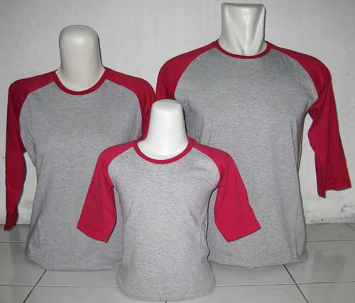  Jual  Kaos  Raglan  Berkualitas Raglan  Lengan 3 4