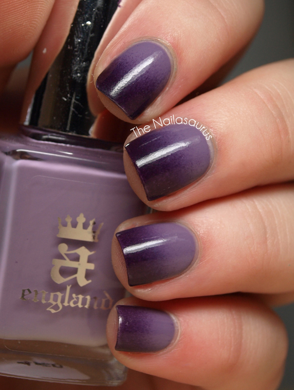 Gradient Nails using A-England Guinevere and Revlon Plum Night ...