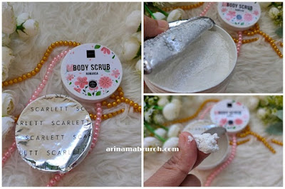 scarlett brightening body scrub, lulur mandi yang bikin mood jadi baik