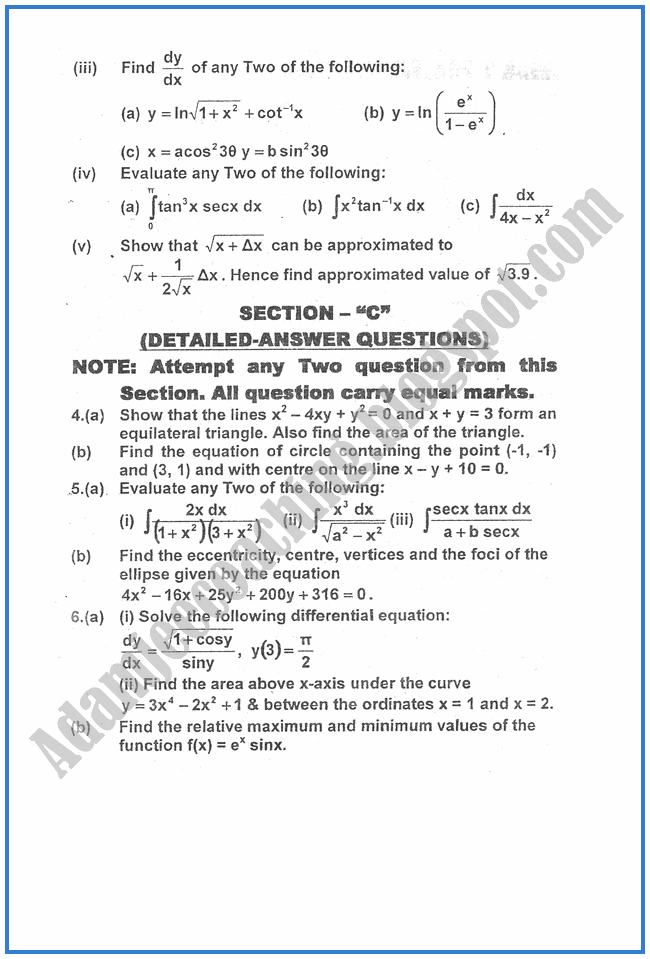 Mathematics-2011-past-year-paper-class-XII