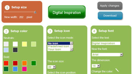 Web 2.0 buttons