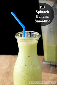 Recipe for an allergy-friendly smoothie. Creamy, satisfying and green, this peanut butter, spinach and banana smoothie has it all.