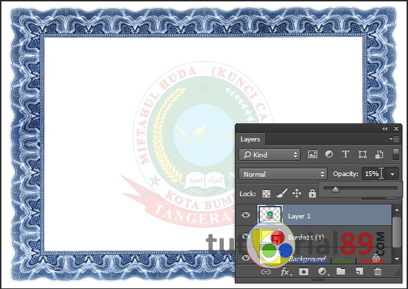 Cara mudah membuat piagam  penghargaan dengan photoshop 