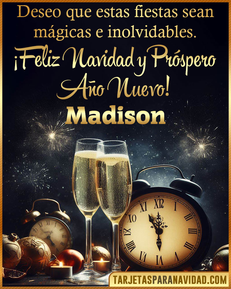 Feliz Navidad y Próspero Año Nuevo Madison
