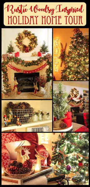 Rustic Lodge Style Holiday Home Tour Rustic and Vintage with a touch of the outdoors I love it