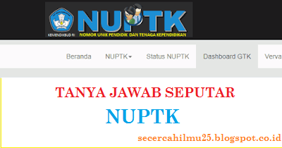 tanya jawab seputar NUPTK