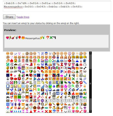 emoticon for facebook. Emoticons in Facebook Status on Dashboard Facade