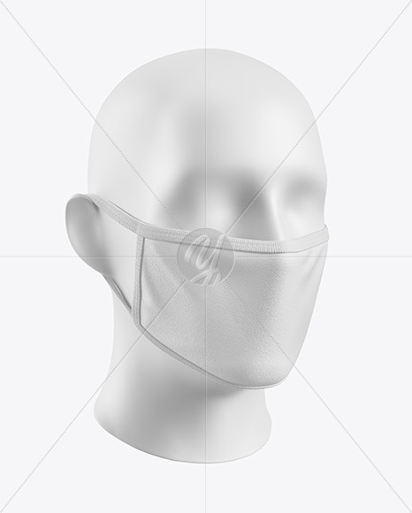 Download Download Face Mask Mockup - Front View PSD