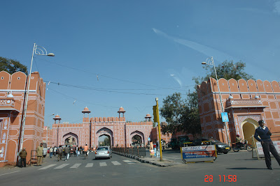 View of an entry into Jaipur's City Palace