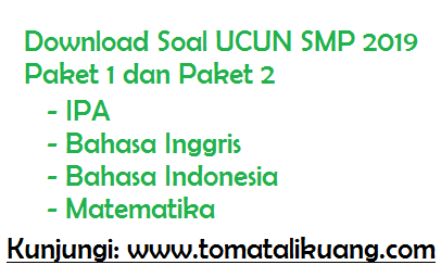 Contoh Soal Mtk Unbk Smp Dan Pembahasannya