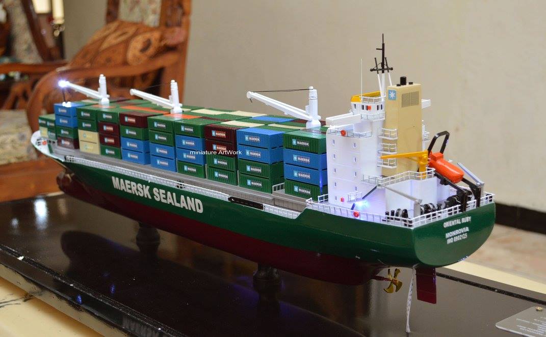 harga jual miniatur kapal cargo oriental ruby container maersk sealand murah terjangkau rumpunartwork temanggung planetkapal indonesia