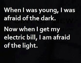 When I was young I was afraid of the dark