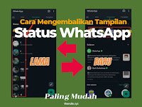 Cara Ubah Tampilan Status WhatsApp Seperti Sebelum Di Update 