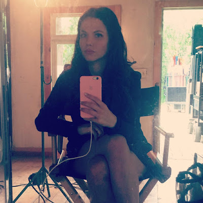 Tammin Sursok (Jenna Marshall) PLL behind-the-scenes photo 7x05 and 7x06