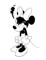 Minnie enfadada para colorear