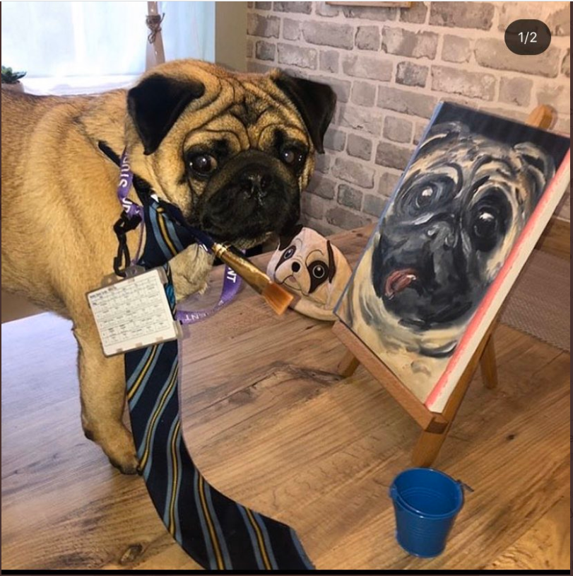 A dog painting