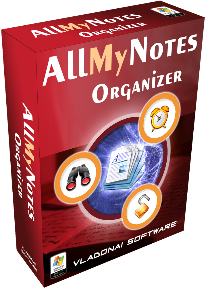 Phần mềm quản lý dữ liệu cá nhân hiệu quả, AllMyNotes Organizer+Key