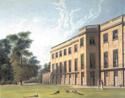 The South Front, Carlton House, from The History of the Royal Residences by WH Pyne (1819)
