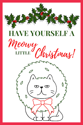 Free Printable Meowy Christmas Gift Tag