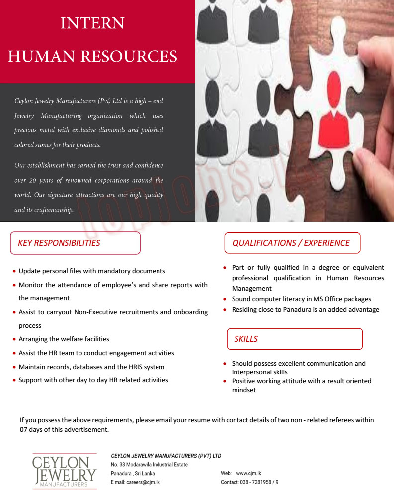 Human Resource Intern Vacancy