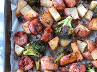 Sausage, Potato & Broccoli Sheet Pan Supper {Whole30}