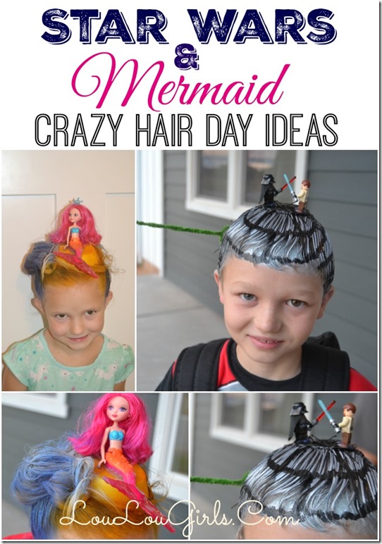 Star Wars And Mermaid Crazy Hair Day Ideas Lou Lou Girls