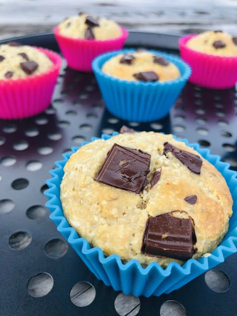 Muffins chocolat -  banane - coco