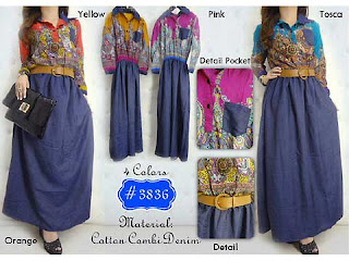 Harga Etnic with Denim Dress HS3836