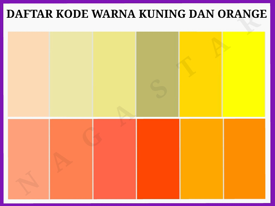 Daftar Kode Warna Kuning Dan Orange Lazio Alfaro