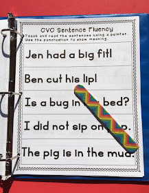 Reading cvc sentences for fluency