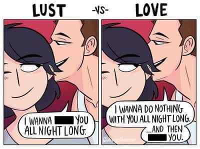 Funny Comic Illustrates The Differences Between Lust & Love