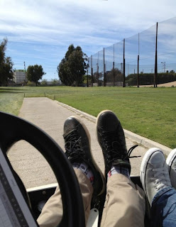 Greyson Chance feet and Socks on the golf course