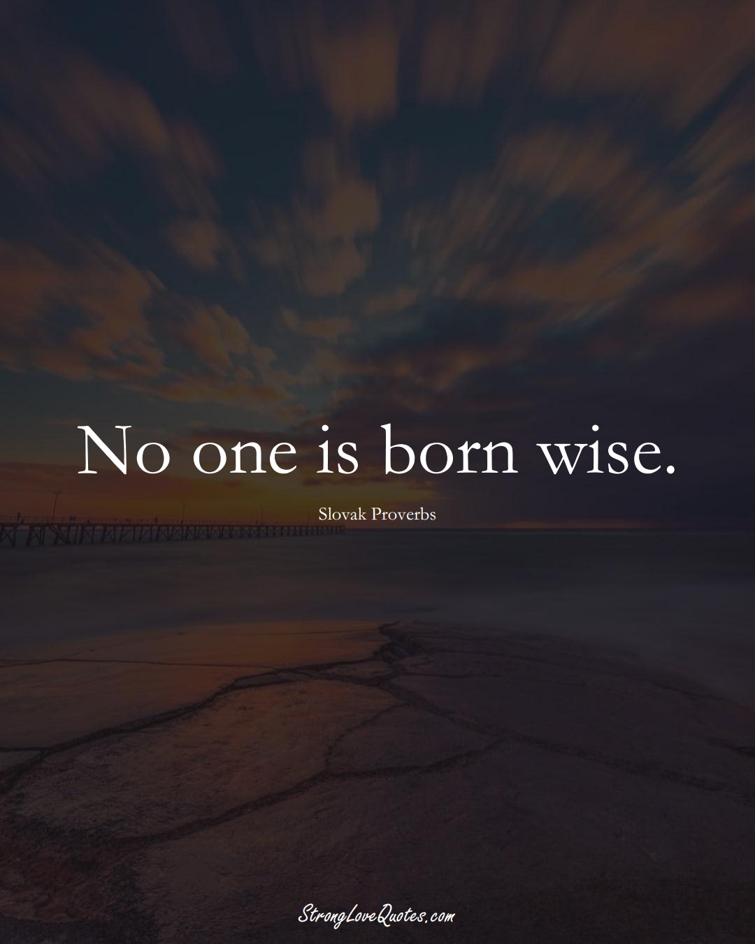 No one is born wise. (Slovak Sayings);  #EuropeanSayings