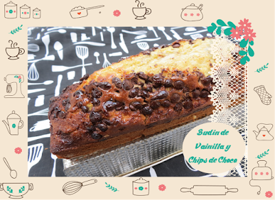 Budin de vainilla con chips de chocolate