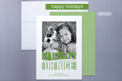 naughty or nice holiday photo card minted sarah brown fun unique cute kids children pets