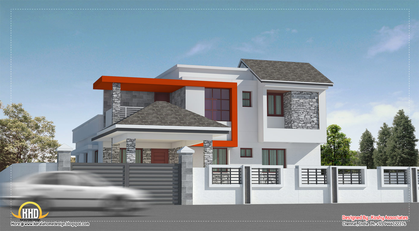 Modern house design in Chennai  2600 Sq. Ft.  Kerala home design and 