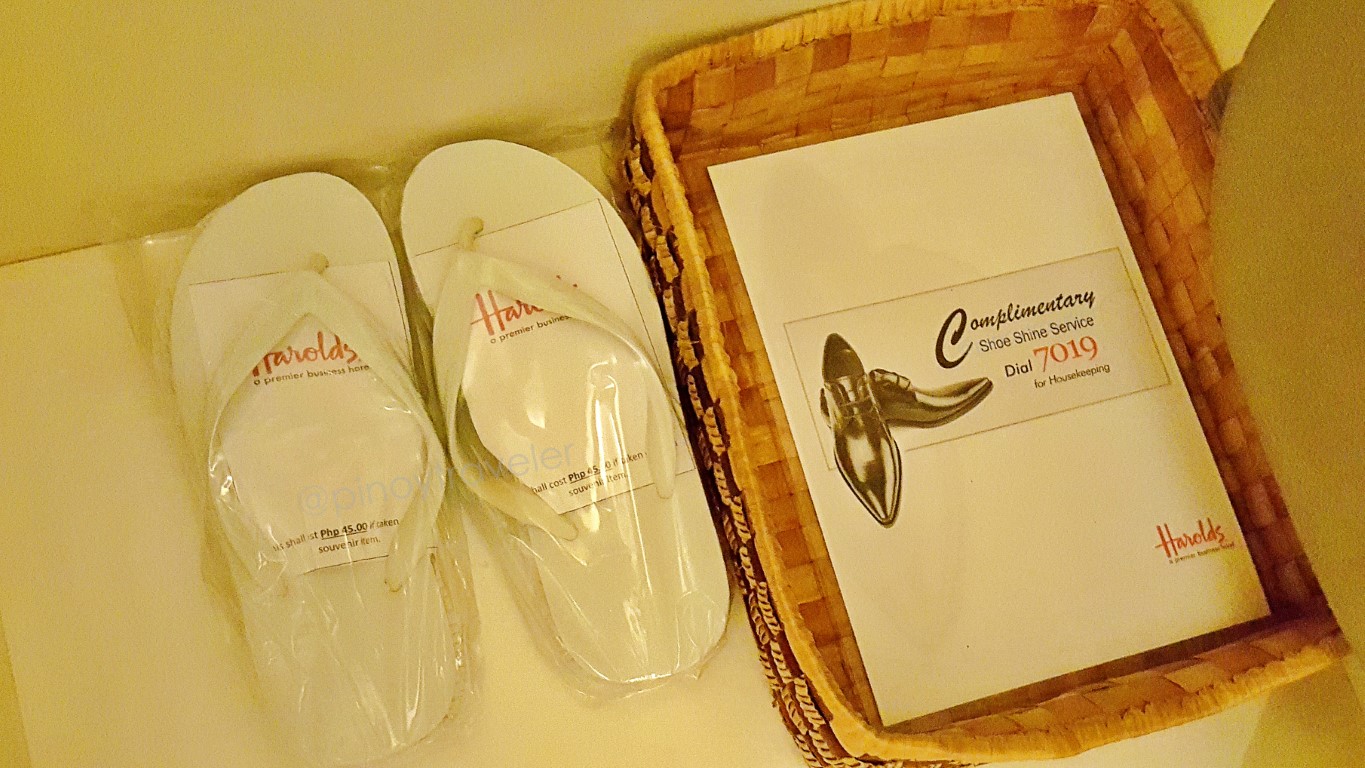 amenities of Room 705 at Harold's Hotel Cebu