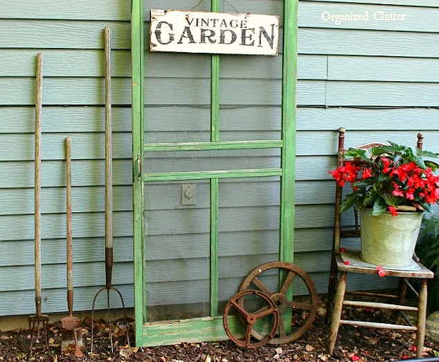 Junk Garden Decor in the Shade