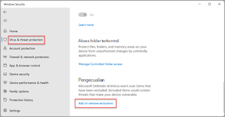 Exclusion file windows defender
