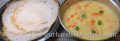 Appam and Potato Carrot Currry (1)